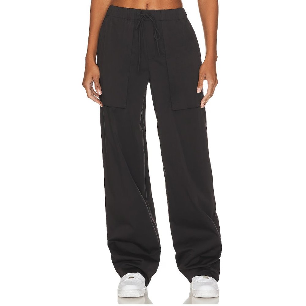 Hours Lennox Faded Black Cargo Track Pants from Revolve